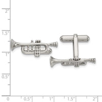 Stainless Steel Polished Trumpet Cuff Links ,