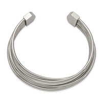 Stainless Steel Polished Twisted 18.00mm Cuff Bangle ,