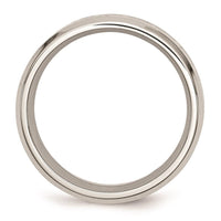 Stainless Steel Polished w/Carbon Fiber Inlay/Yellow IP-plated Cross Ring ,