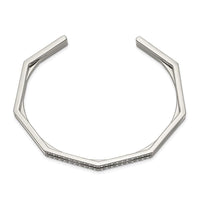 Stainless Steel Polished with Crystals from Swarovski 7.00mm Cuff Bangle ,