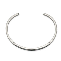 Stainless Steel Polished w/Reconstructed Turquoise 5.00mm Cuff Bangle ,