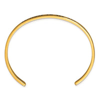 Stainless Steel Polished Yellow IP Enamel/Crystal MY SUNSHINE Cuff Bangle ,