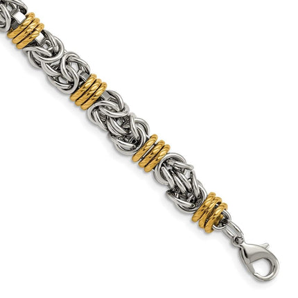 Stainless Steel Polished Yellow IP-plated 8.25in Bracelet ,
