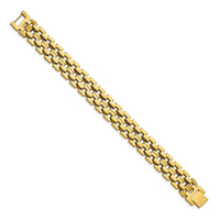 Stainless Steel Polished Yellow IP-plated 8.25in Link Bracelet ,