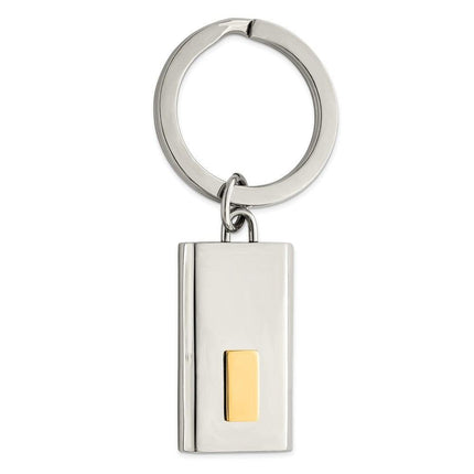 Stainless Steel Polished Yellow IP-plated Key Chain ,