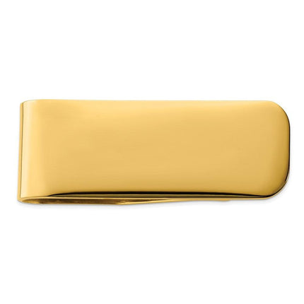 Stainless Steel Polished Yellow IP-plated Money Clip ,
