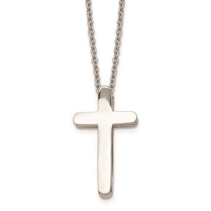Stainless Steel Religious Fish & Cross Necklace ,