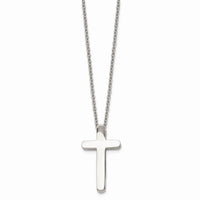 Stainless Steel Religious Fish & Cross Necklace ,