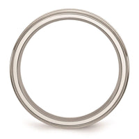 Stainless Steel Ridged Edge 5mm Polished Band ,
