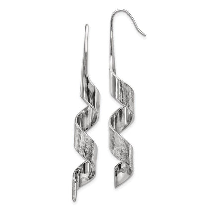 Stainless Steel Swirl Dangle Earrings ,