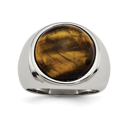 Stainless Steel Tiger's Eye Ring ,