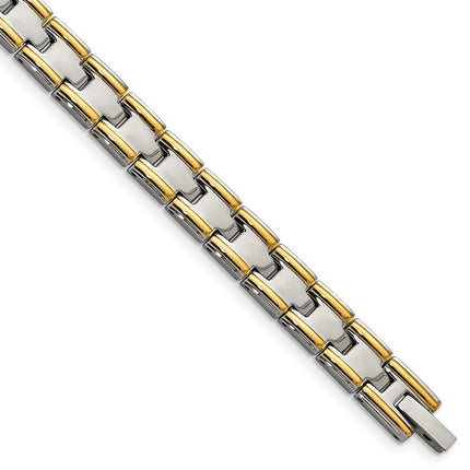 Stainless Steel Yellow IP-plated Polished Bracelet ,