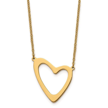 Stainless Steel Yellow IP-plated Polished with 2in ext. Necklace ,