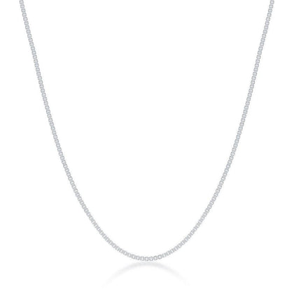 Sterling Silver 1.2mm Box Chain, 30" ,