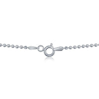 Sterling Silver 1.8mm Diamond Cut Bead Chain ,