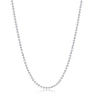 Sterling Silver 1.9mm Bead Chain, 20" ,