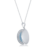 Sterling Silver 16mm High Polish Oval Locket ,