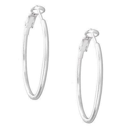 Sterling Silver 35mm Hoop Earrings ,