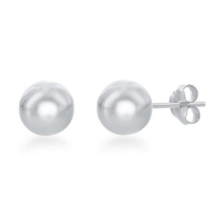 Sterling Silver 8mm Bead Earrings ,