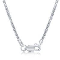 Sterling Silver Alternating Coreana and Popcorn Chain, 18" ,