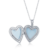 Sterling Silver Always in My Heart Paw Print Heart Locket With chain ,