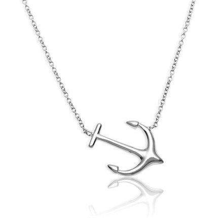 Sterling Silver Anchor Design Necklace ,