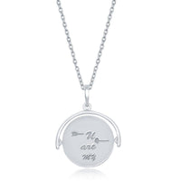 Sterling Silver Arrow Spinning Disc Necklace ,