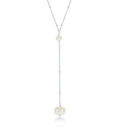 Sterling Silver Beads By The Yard FWP Lariat Necklace ,