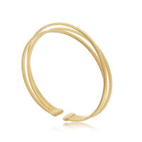 Sterling Silver Bonded with 14K GP Triple Wire Designer Bangle ,