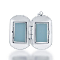 Sterling Silver Butterfly Rectangular Locket ,