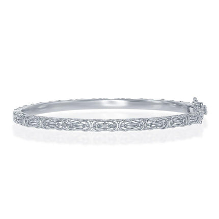 Sterling Silver Byzantine Design Bangle ,