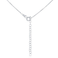 Sterling Silver Center Torqouise Branch Design with CZ Border Necklace ,