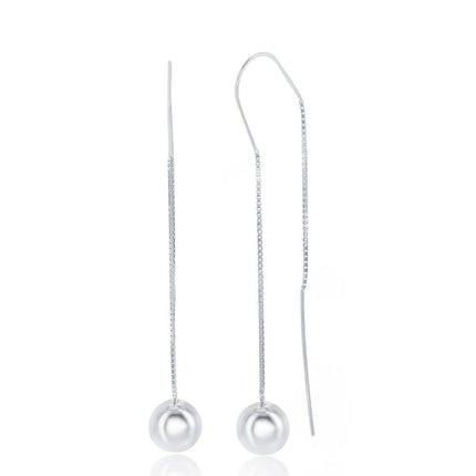 Sterling Silver Chain with Hanging Bead Earrings ,