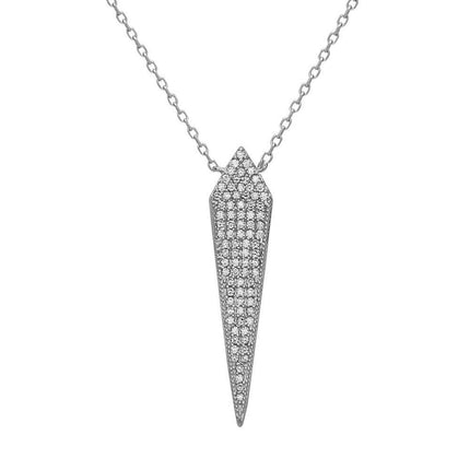 Sterling Silver Cubic Zirconia Necklace ,
