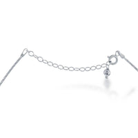 Sterling Silver Diamond Cut Omega Beads Necklace ,