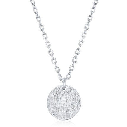 Sterling Silver Disc Design Necklace ,