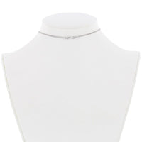 Sterling Silver Double Strand Infinity Choker Necklace ,