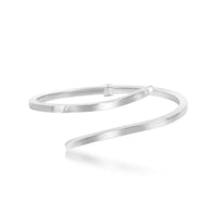 Sterling Silver Double Wave Design Bangle ,