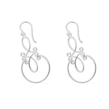 Sterling Silver Fancy Designed Earring ,