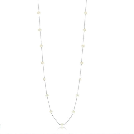 Sterling Silver Freshwater Pearls By The Yard Necklace ,