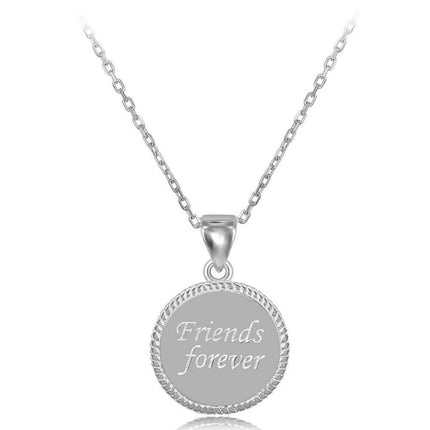 Sterling Silver "Friends Forever" Pendant Chain ,