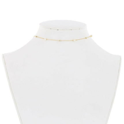 Sterling Silver FWP and Beads By The Yard Choker Necklace ,