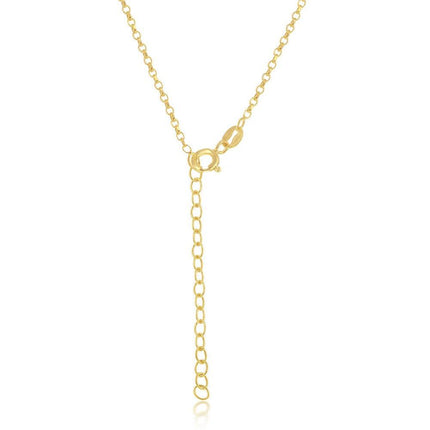 Sterling Silver Gold Plated 1.5mm Rolo Chain ,