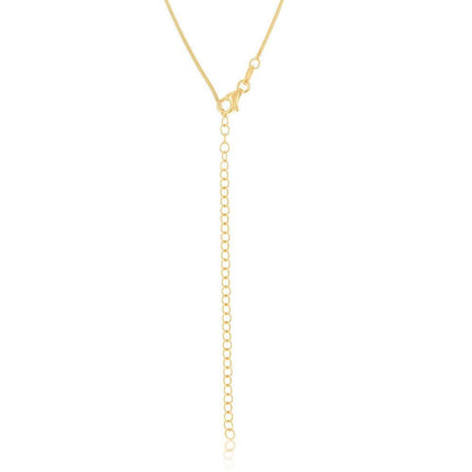Sterling Silver Gold Plated 1mm Snake Chain ,