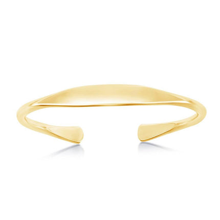 Sterling Silver Gold Plated High Polished Engravable Bangle ,