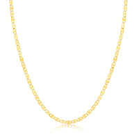 Sterling Silver Gold Plated Mirror and Mariner Rosary Chain ,