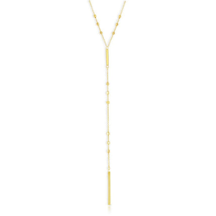 Sterling Silver Gold Plated Vertical Bars Necklace ,