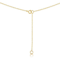 Sterling Silver Gold Triangular Pyramid CZ Necklace ,