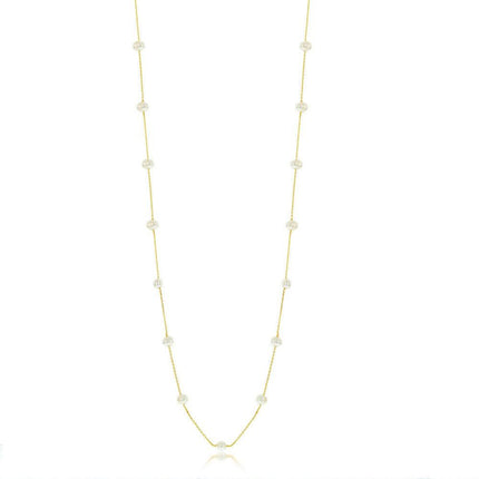 Sterling Silver GP Freshwater Pearls By The Yard Necklace ,