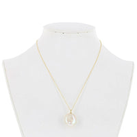 Sterling Silver GP Large Freshwater Baroque Pearl Necklace ,